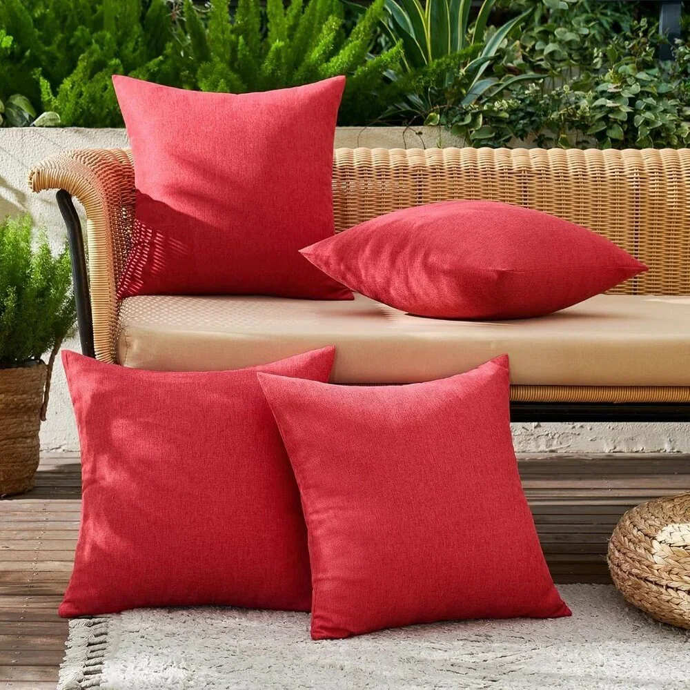 Decorative Throw Pillow Covers Linen Waterproof (2)